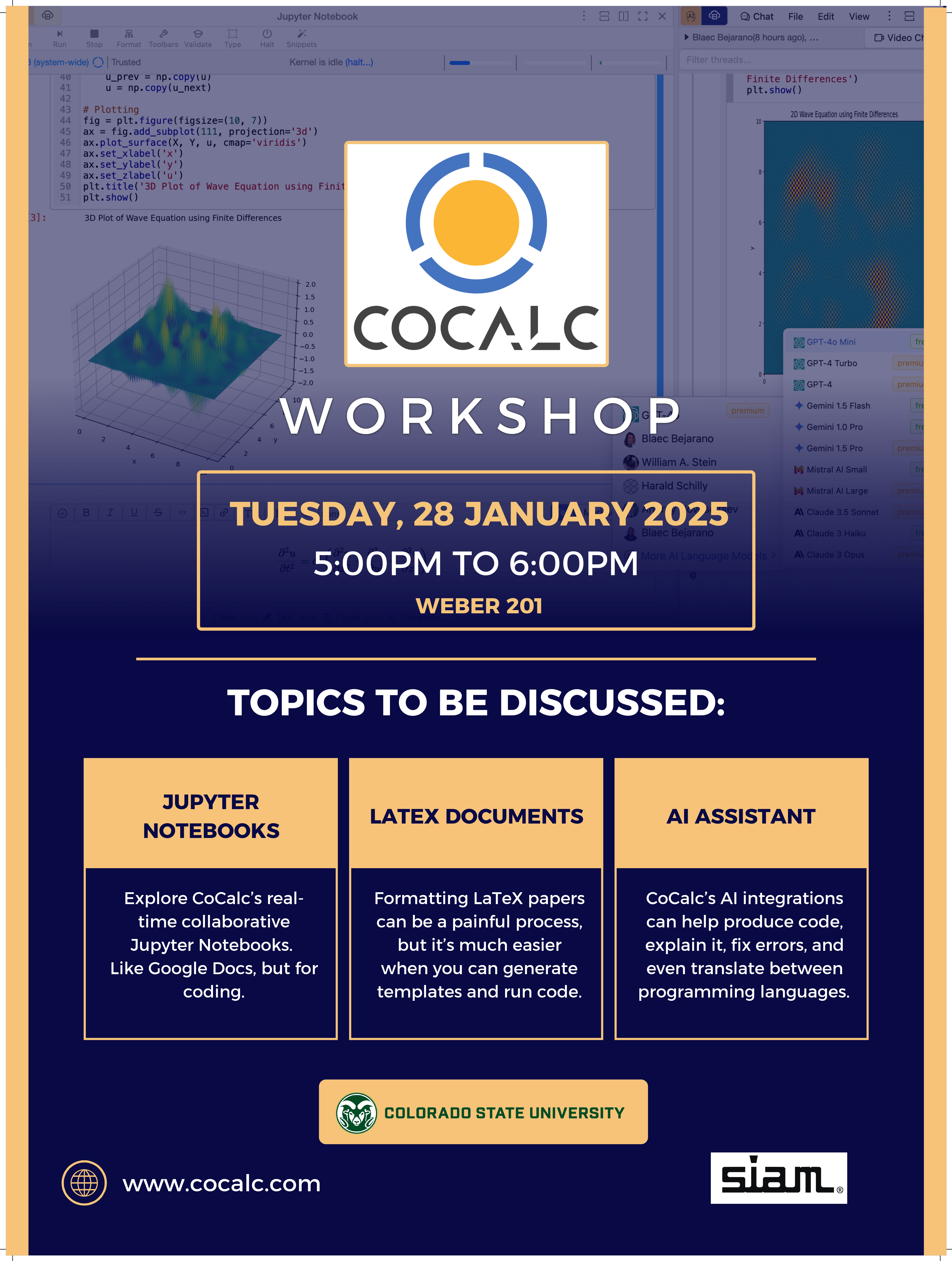 Flyer for CoCalc Workshop